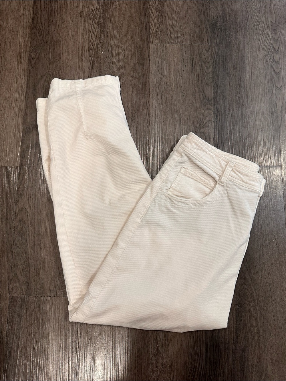 Anthropologie Maeve Off-White Corduroy Jeans